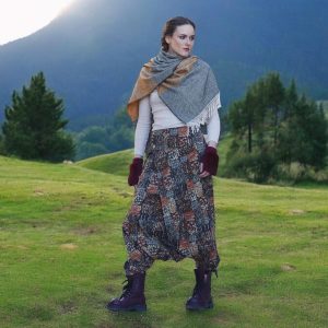 Cotton Harem Pants With Pockets Button Accent Comfy